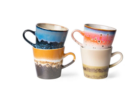 70s Americano Mug, Set Of 4, Pegasus