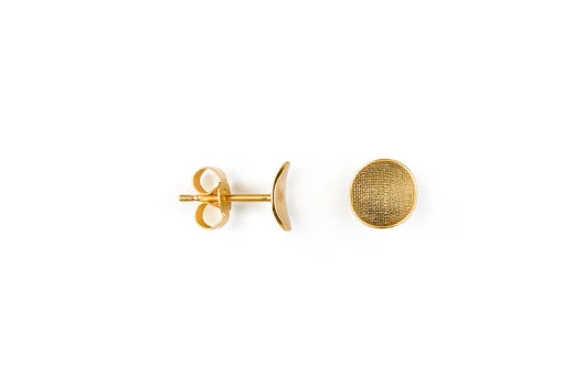 Point 4 Stud Earrings, Curved Circle
